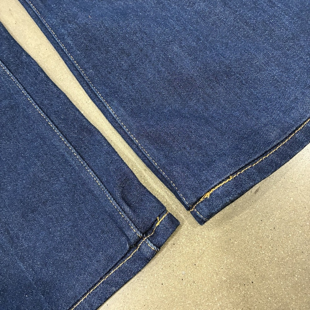 Levi's 517 Bootcut Jeans Men's Size 32x30 Blue Dark Wash Denim Rigid Altered* - Picture 2 of 8
